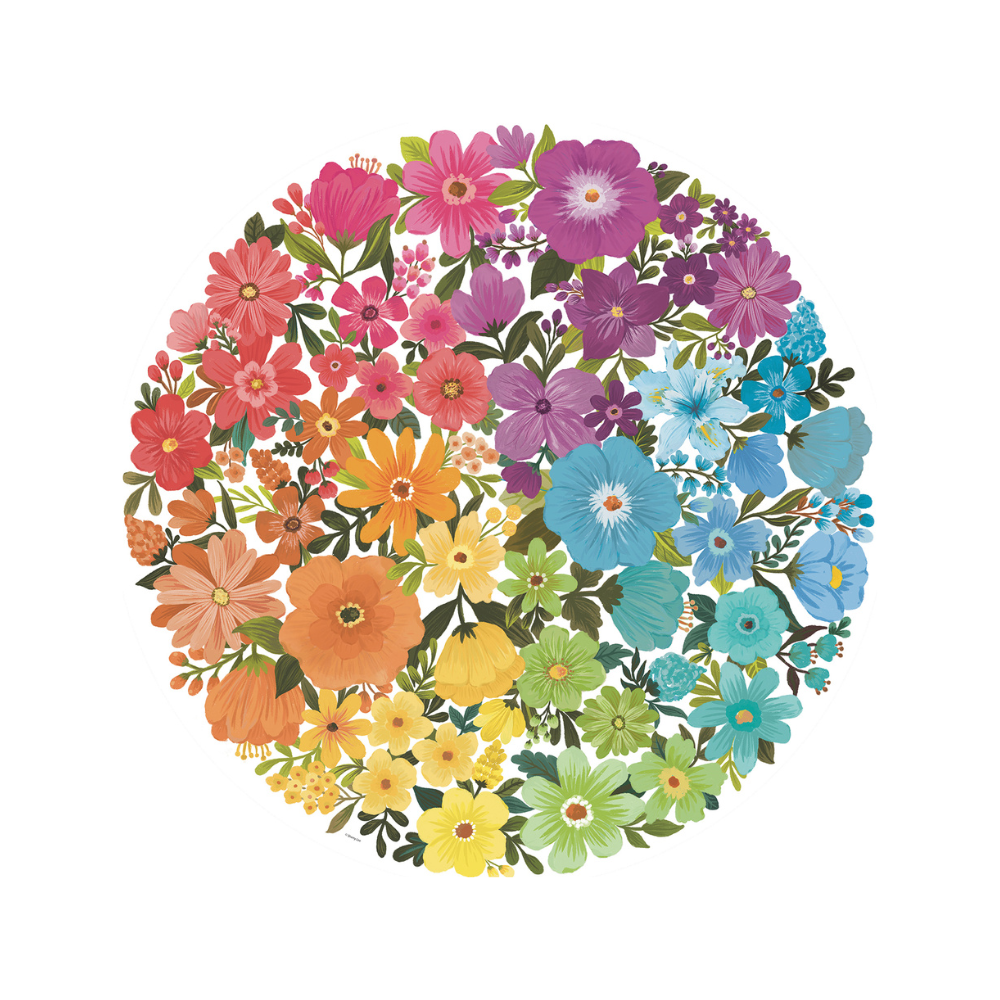 Puzzle 500: Circle of colors - Flowers