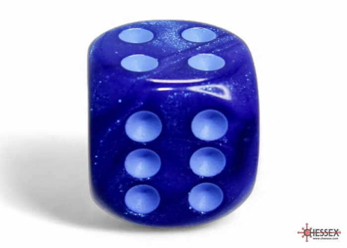 Gemini: 12D6 Blue / Light Blue Luminary Dice Block Accessoires - Dés - Classiques