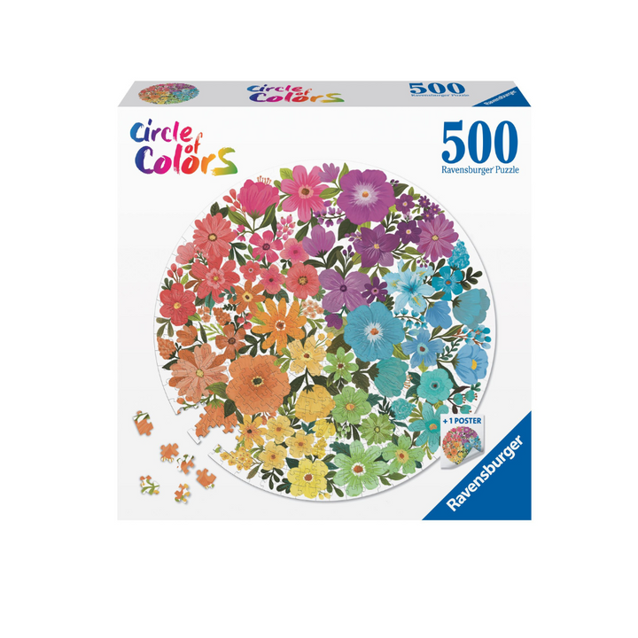 Puzzle 500: Circle of colors - Flowers