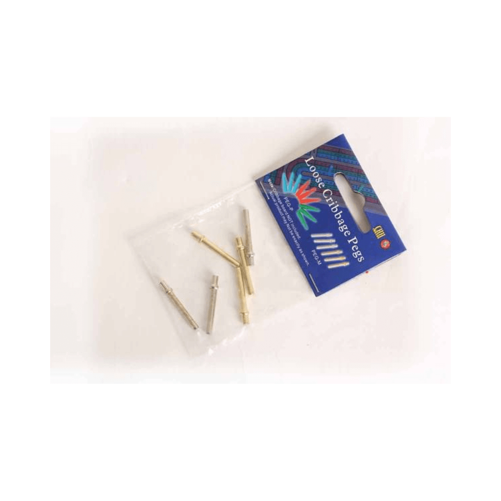 Chevilles de crib en métal (3 argents, 3 ors) | Cribbage Pegs (3 gold, 3 silver) Cartables et portfolios
