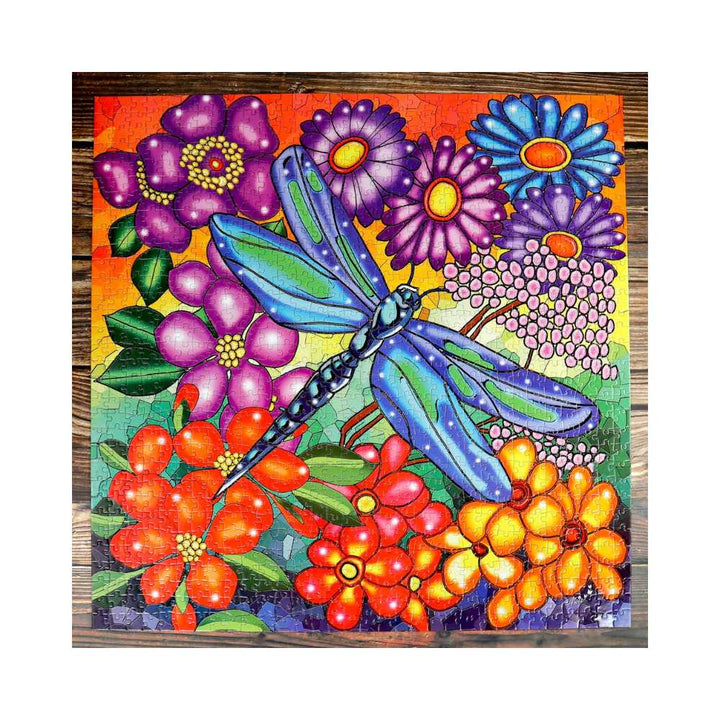 Belle demoiselle | Blue Lady (Puzzle carré 1000 pcs) CASSE-TÊTE - 1000 morceaux