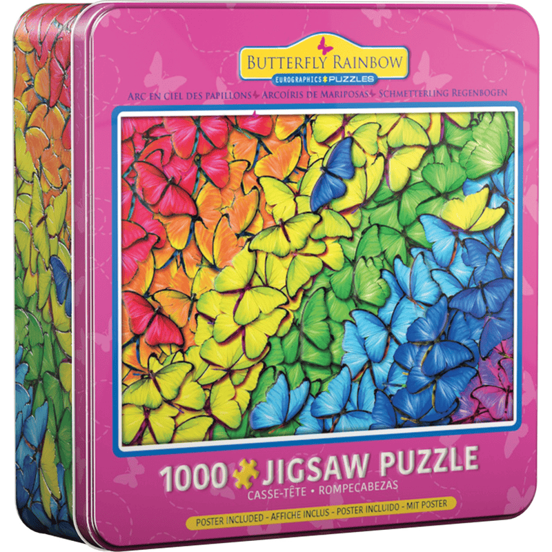 Butterfly Rainbow Tin (1000 pcs) CASSE-TÊTE - 1000 morceaux