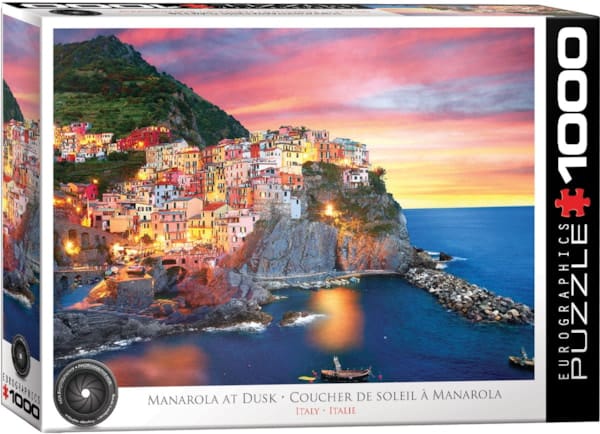 Coucher de soleil à Manarola, Italie | Manarola at Dusk, Italy (1000 pcs) CASSE-TÊTE - 1000 morceaux