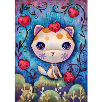 Dreaming, Strawberry Kitty (1000 pcs) CASSE-TÊTE - 1000 morceaux