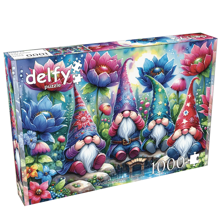 Gnomes Among Flowers (1000 pcs) CASSE-TÊTE - 1000 morceaux