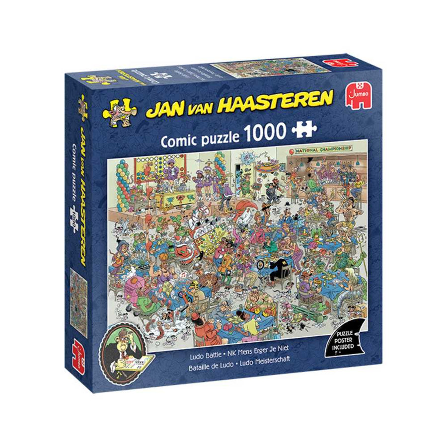 Jan van Haasteren : Bataille de Ludo | Ludo Battle (1000 pcs) CASSE-TÊTE - 1000 morceaux