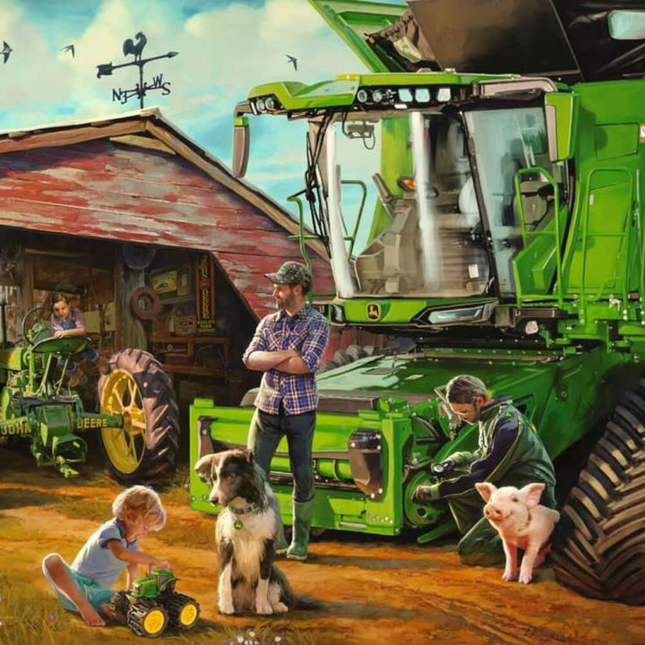 John Deere Then & Now (1000  pc) CASSE-TÊTE - 1000 morceaux