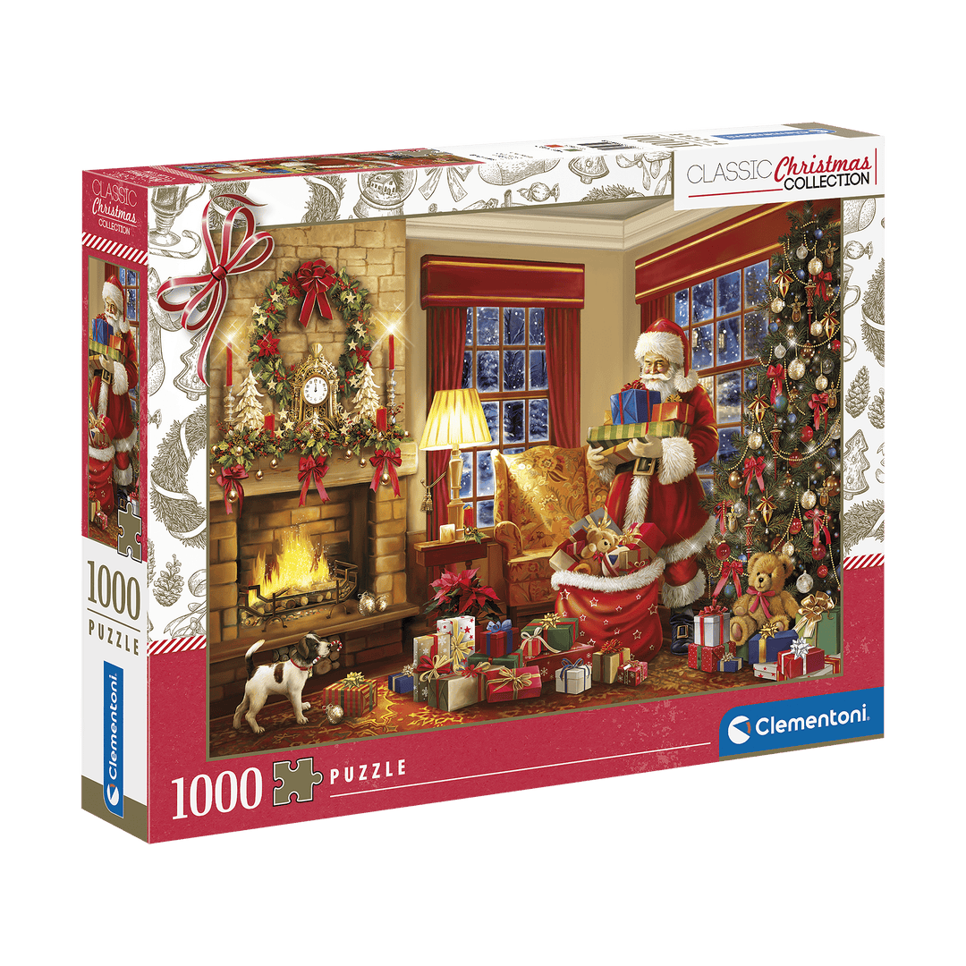 La visite du Père-Noël (1000 pcs) CASSE-TÊTE - 1000 morceaux