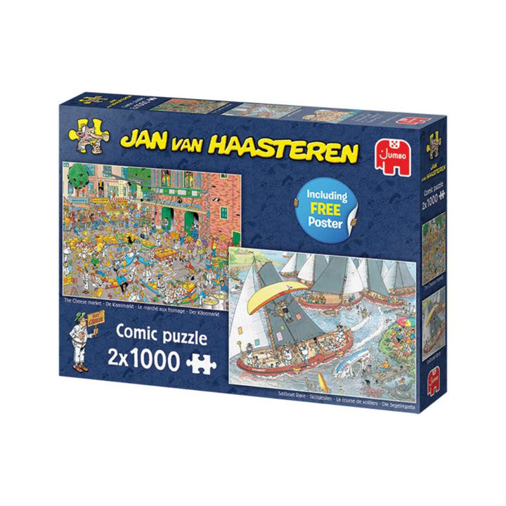 Le marché fromage et course,JvH (Puzzle 2x1000 pcs) CASSE-TÊTE - 1000 morceaux