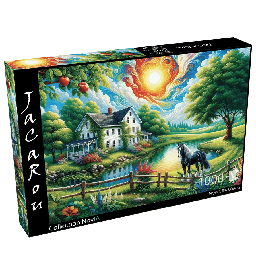 Majestic Black Beauty (1000 pcs) CASSE-TÊTE - 1000 morceaux