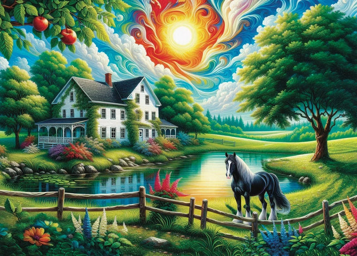 Majestic Black Beauty (1000 pcs) CASSE-TÊTE - 1000 morceaux