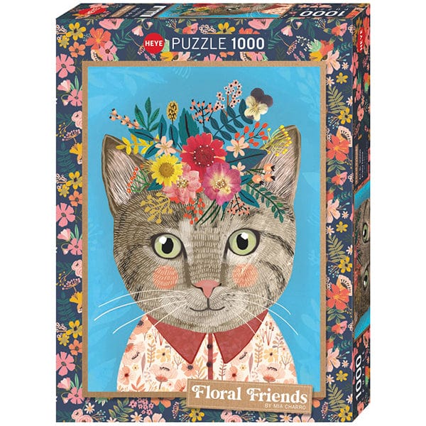 Pretty Feline, Floral Friends (Puzzle 1000 pcs) CASSE-TÊTE - 1000 morceaux