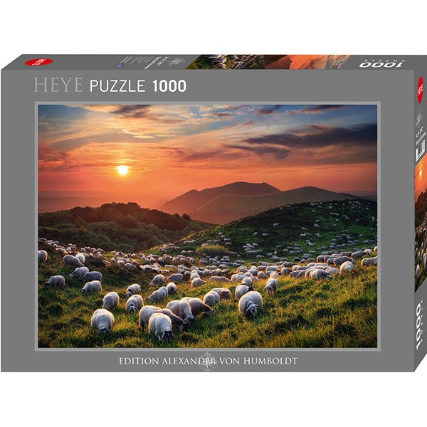 Sheep and Volcanoes, AVH (Puzzle 1000 pcs) CASSE-TÊTE - 1000 morceaux