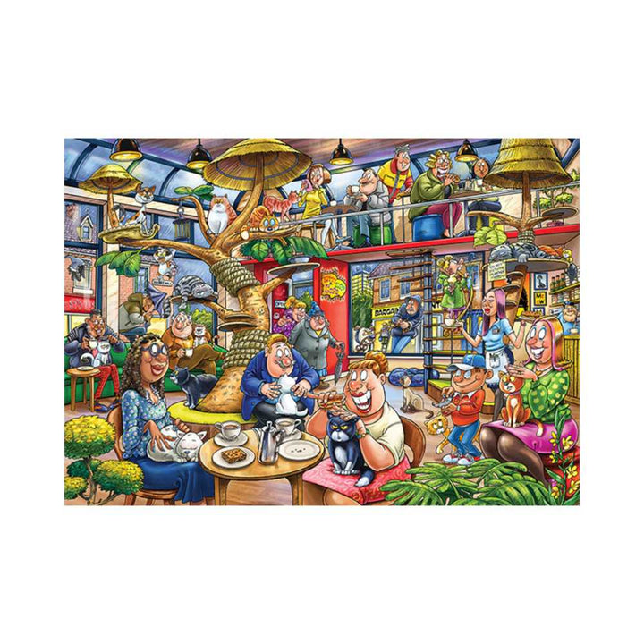 Wasgij Mystery 28 - Folie féline | Feline Frenzy (1000 pcs) CASSE-TÊTE - 1000 morceaux
