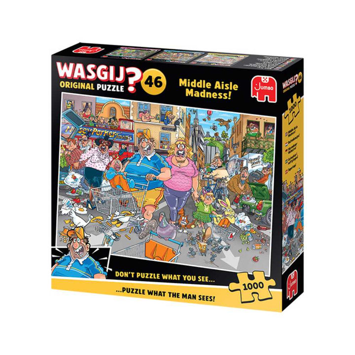 Wasgij Original 46 - Frénésie dans l’allée | Middle Aisle Madness (1000 pcs) CASSE-TÊTE - 1000 morceaux