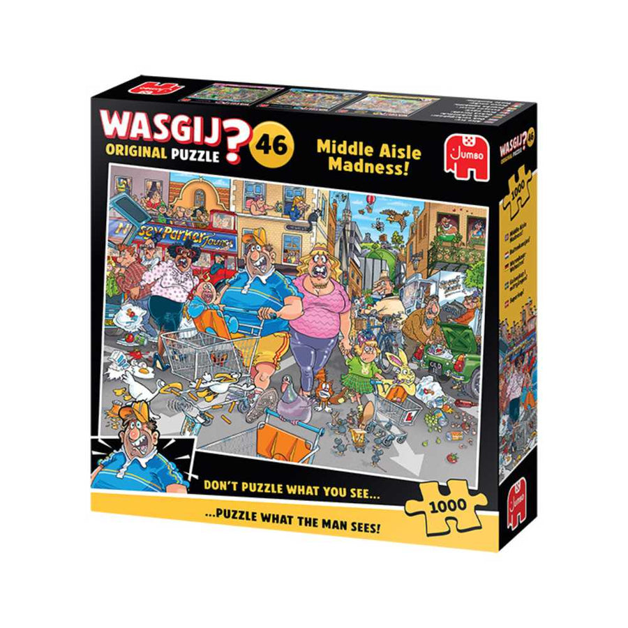 Wasgij Original 46 - Frénésie dans l’allée | Middle Aisle Madness (1000 pcs) CASSE-TÊTE - 1000 morceaux