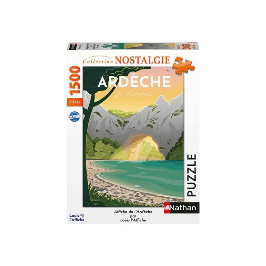 Affiche de l'Ardeche (Puzzle 1500 pcs) CASSE-TÊTE - 1500 morceaux