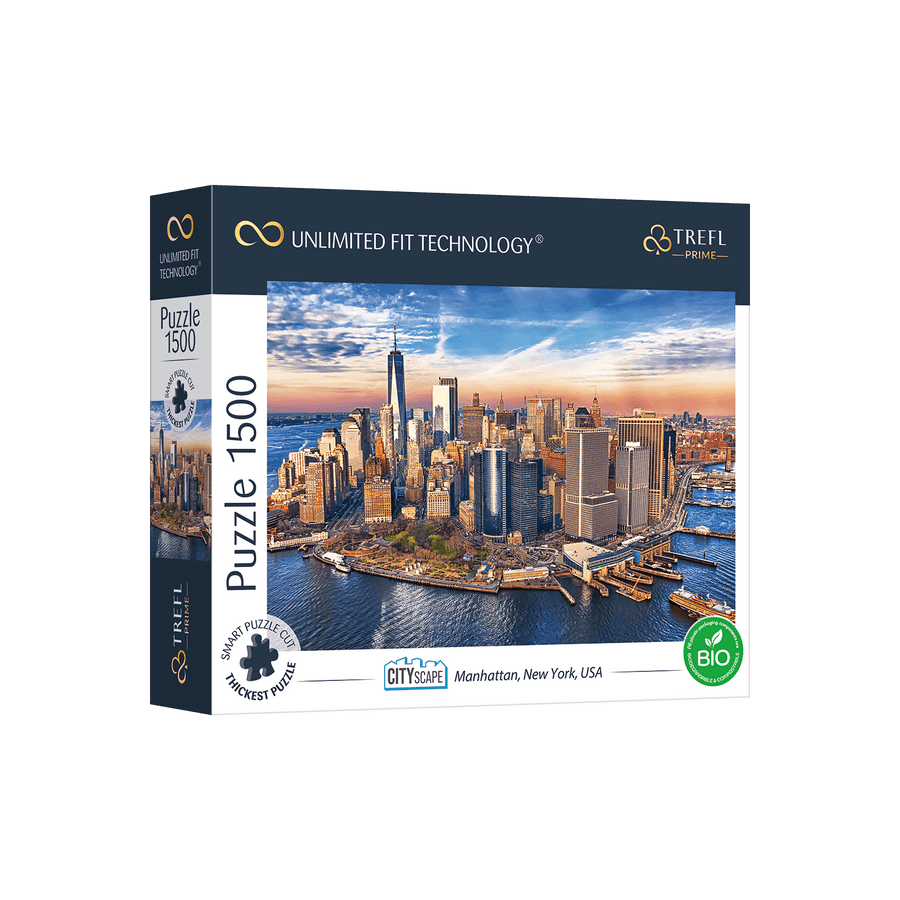 Puzzle 1500: Manhattan, New-York, États-Unis (Ultra Fit Technology) CASSE-TÊTE - 1500 morceaux