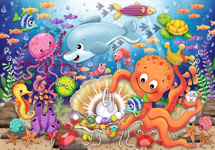 Puzzle plancher 24: Le trésor de Fishie CASSE-TÊTE - 2 - 24 morceaux