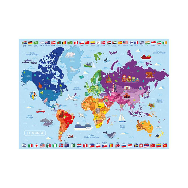 Carte du monde (Puzzle 250 pcs) CASSE-TÊTE - 200 - 275 morceaux