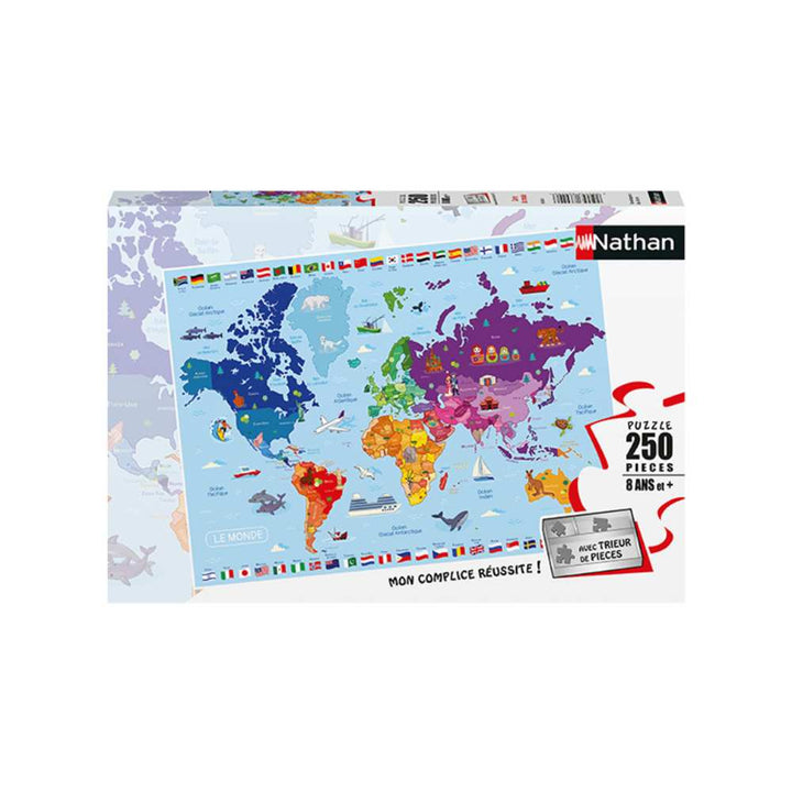 Carte du monde (Puzzle 250 pcs) CASSE-TÊTE - 200 - 275 morceaux