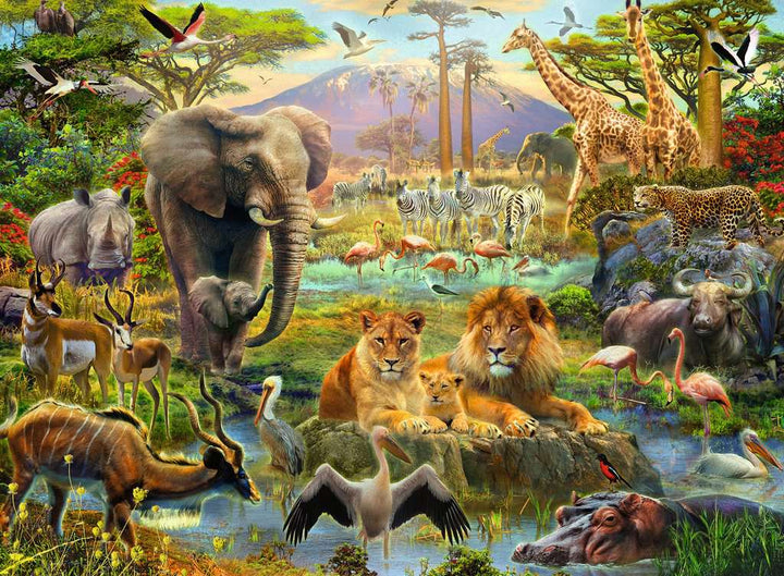 Puzzle 200: Animaux de la savane CASSE-TÊTE - 200 - 275 morceaux