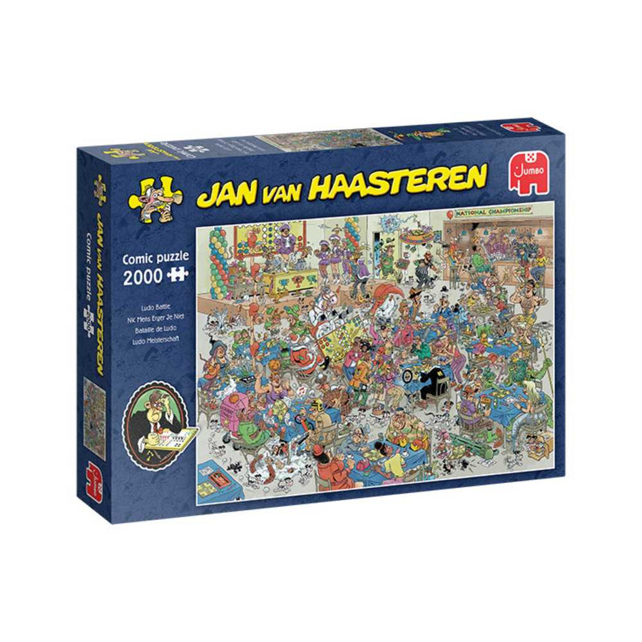 Jan van Haasteren : Bataille de Ludo | Ludo Battle (2000 pcs) CASSE-TÊTE - 2000 morceaux