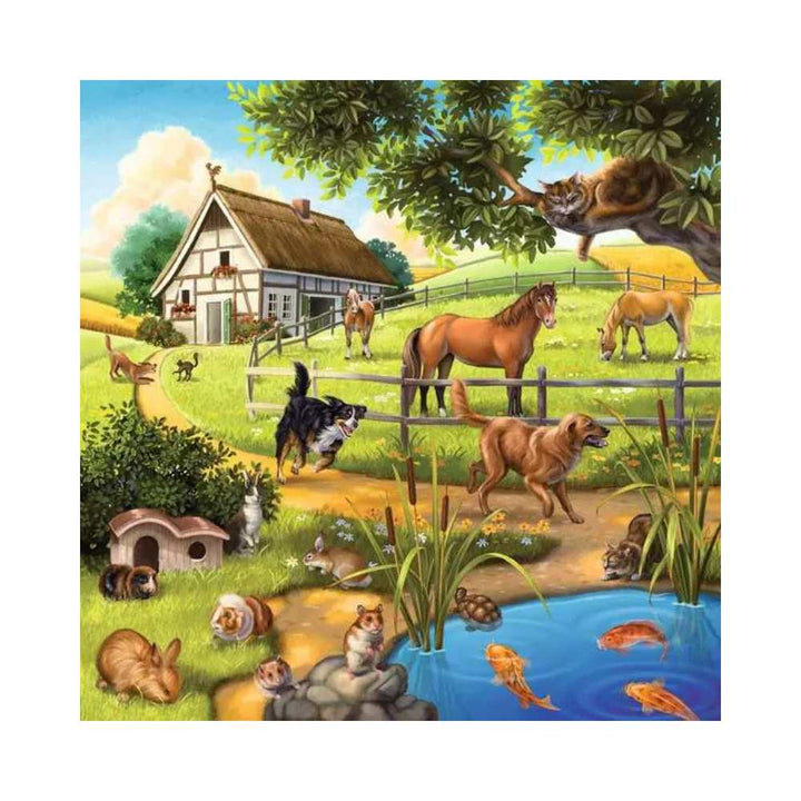 Forest/Zoo/Domestic Anim. (3x49 pcs) CASSE-TÊTE - 25-49 morceaux