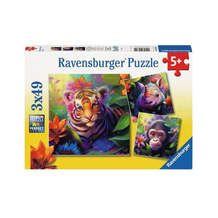 Jungle Babies (Puzzle 3 x 49 pcs) CASSE-TÊTE - 25-49 morceaux