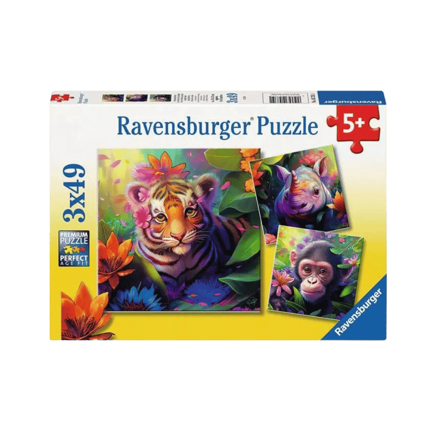 Jungle Babies (Puzzle 3 x 49 pcs) CASSE-TÊTE - 25-49 morceaux