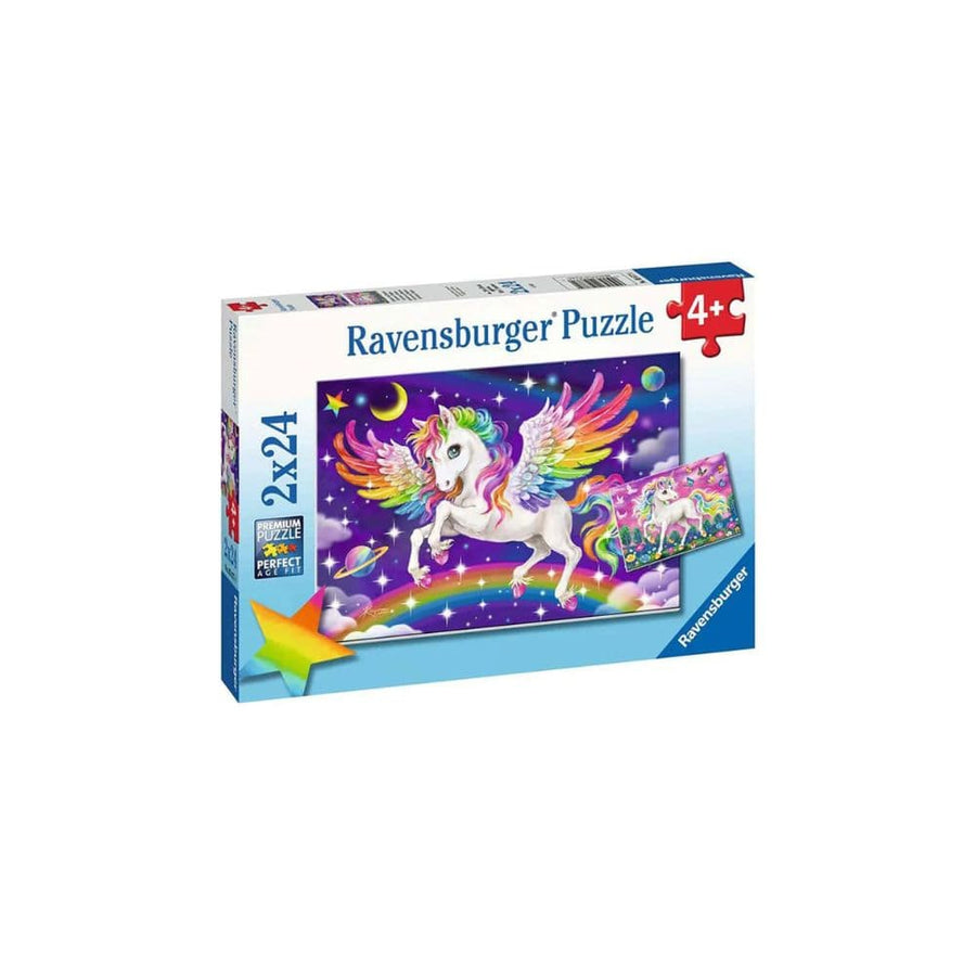 Puzzle 2x24: Unicorn and Pegasus CASSE-TÊTE - 25-49 morceaux