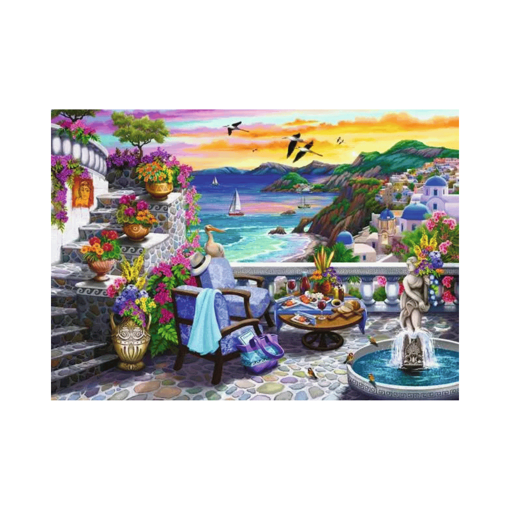 Puzzle 300: Santorini Sunset CASSE-TÊTE - 300 - 375 morceaux
