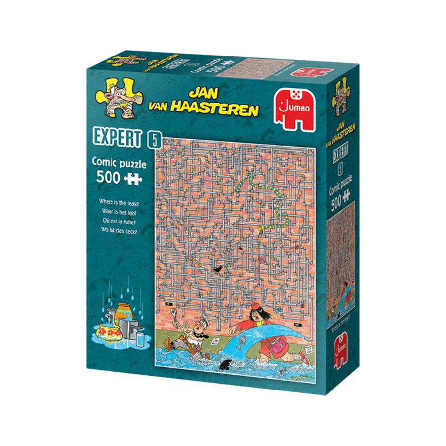 Jan van Haasteren: Expert 5 - Où est la fuite? (500 pcs) CASSE-TÊTE - 400 - 550 morceaux