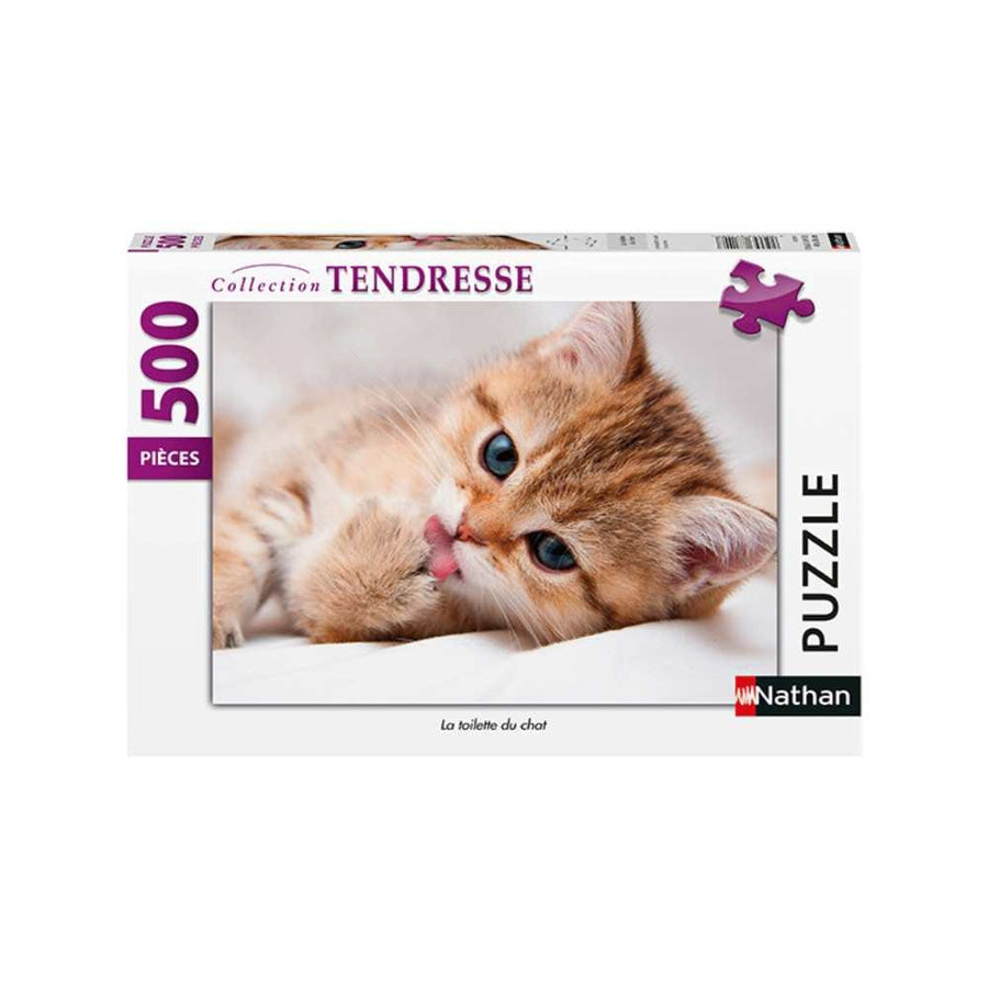 La toilette du chat (Puzzle 500 pcs) CASSE-TĂTE - 400 - 550 morceaux