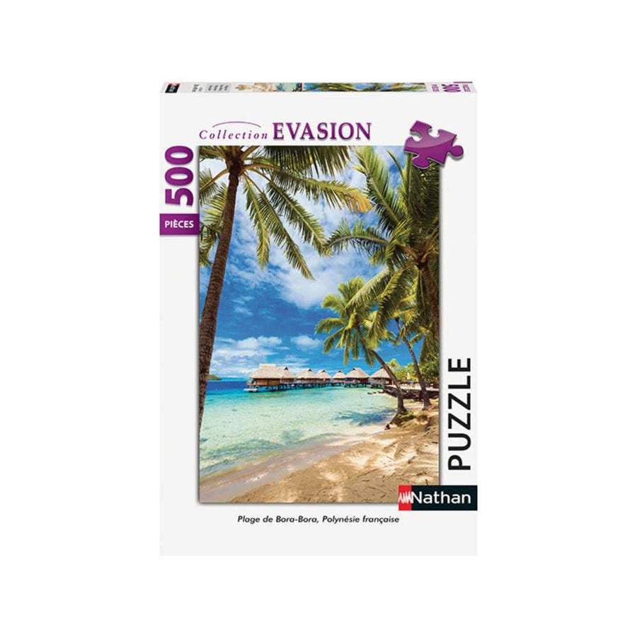 Plage de Bora-Bora, Polynesie Fr (Puzzle 500 pcs) CASSE-TĂTE - 400 - 550 morceaux