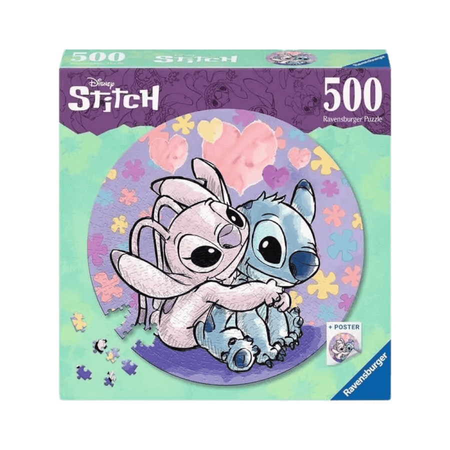Stitch (Round puzzle 500 pcs) CASSE-TÊTE - 400 - 550 morceaux