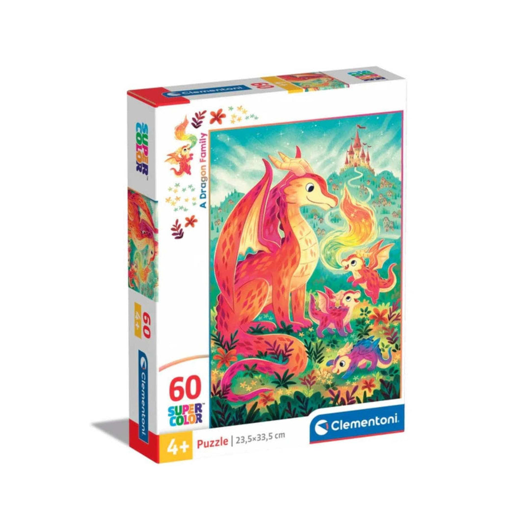 Une famille dragons (60 pcs) CASSE-TÊTE - 50 - 99 morceaux