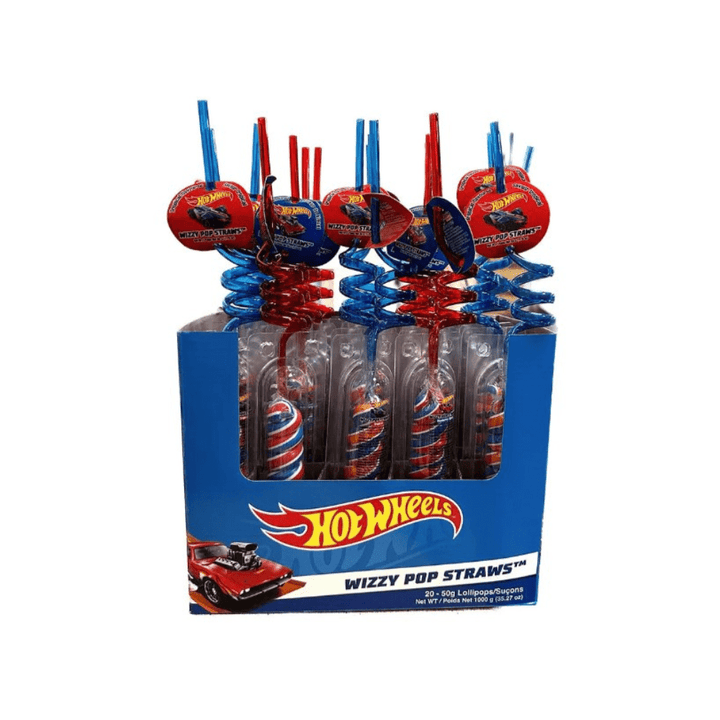 Bonbon Hot Wheel Wizzy Pop sucon avec paille 50g Confiseries