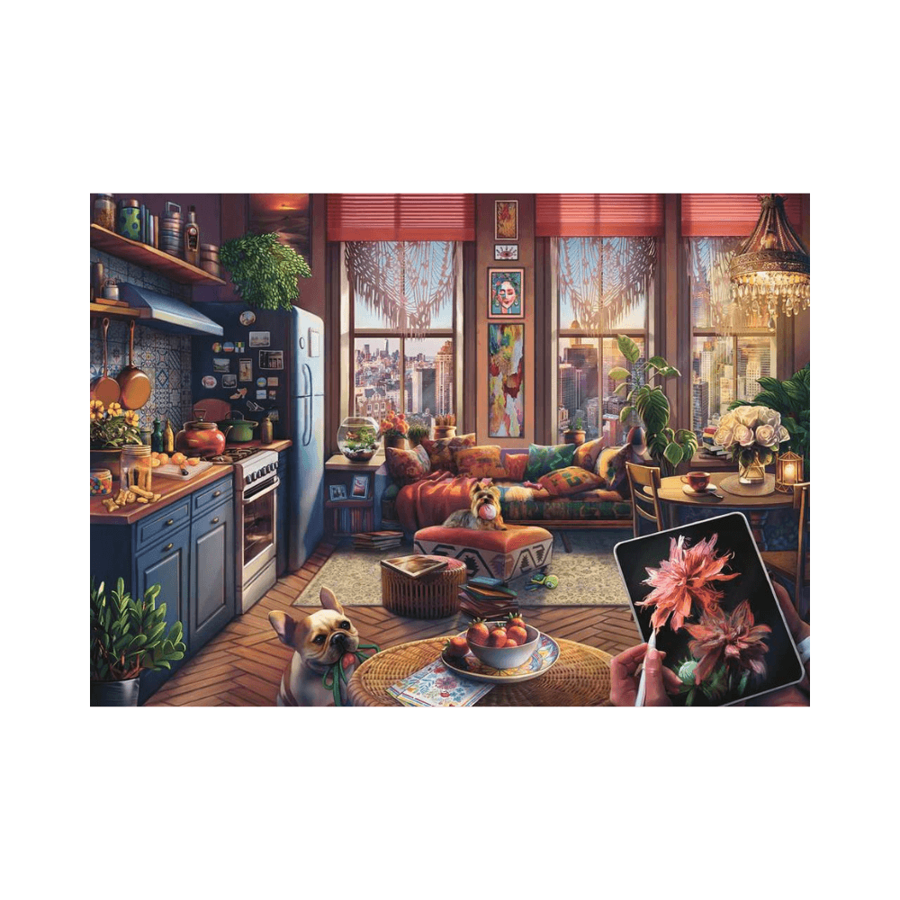 Cozy BoHo Studio (500 large pc) CASSE-TÊTE - 400 - 550 morceaux