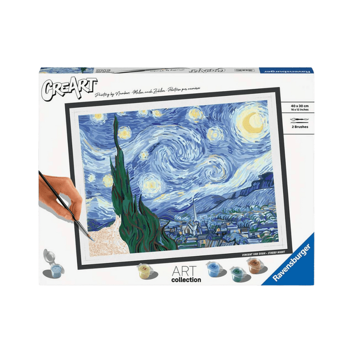 CreArt: Van Gogh - The Starry Night (30x40 cm) PASSE-TEMPS - Peinture à numéro