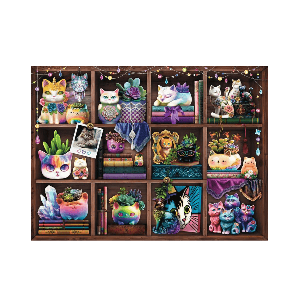 Cubby Cats and Succulents (500 pc) CASSE-TÊTE - 400 - 550 morceaux