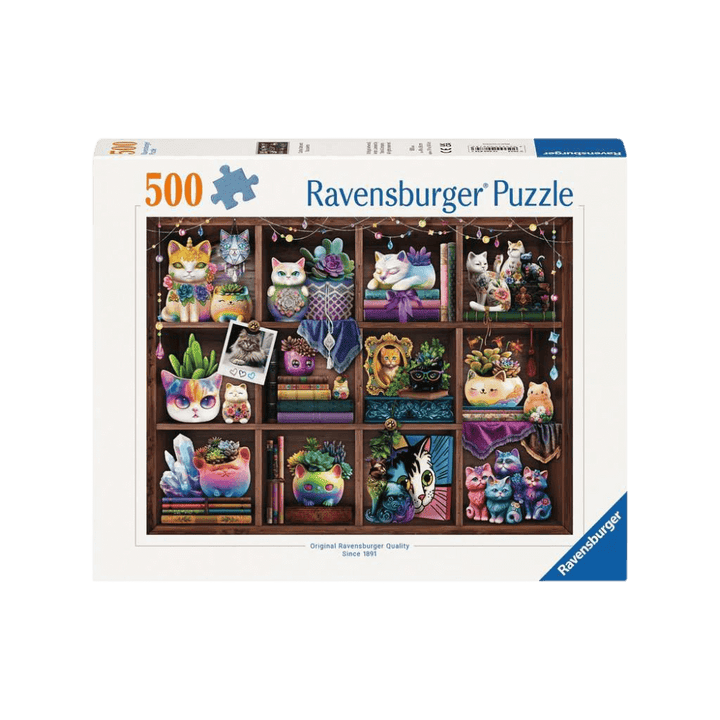 Cubby Cats and Succulents (500 pc) CASSE-TÊTE - 400 - 550 morceaux