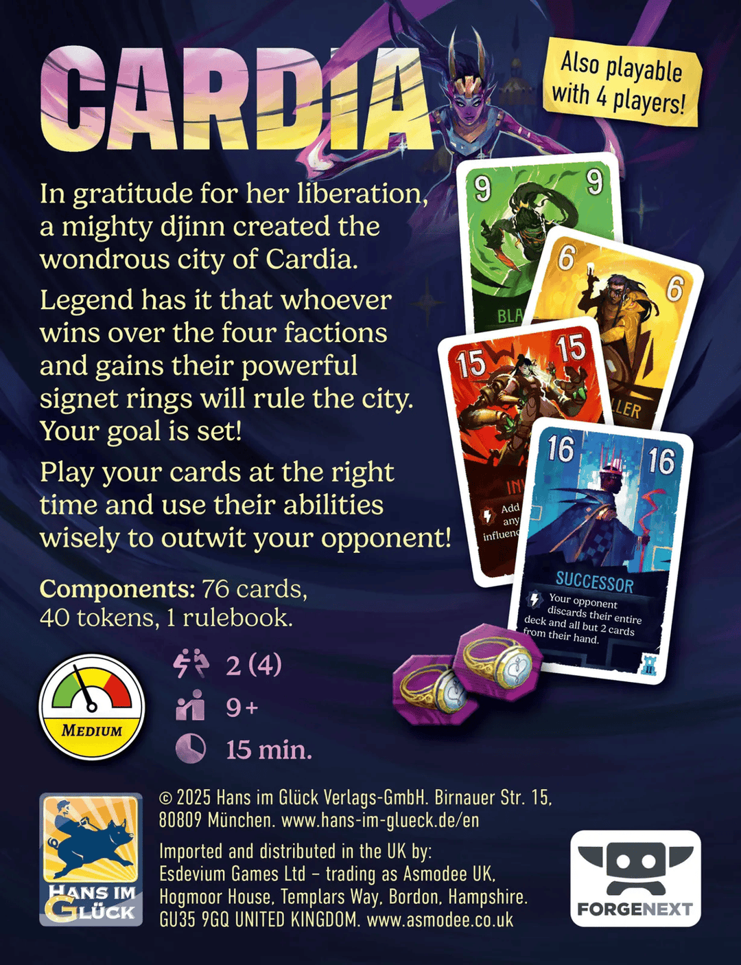Duel for Cardia (EN) JEUX - Deux joueurs