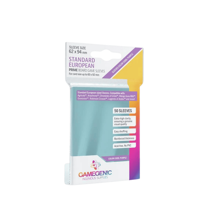 Gamegen!c Board Game Sleeves Prime Standard European - 62 x 94 mm (50) Cartables et portfolios - Sleeves - Standard européen