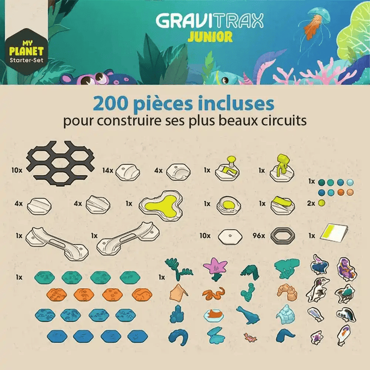 GraviTrax Junior: Kit de démarrage Ma Planète (ML) PASSE-TEMPS - Jouets - Jouets Construction - Gravitrax - Junior