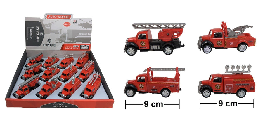 9cm Pull Back Fire Engine JEUX - Bas de Noël