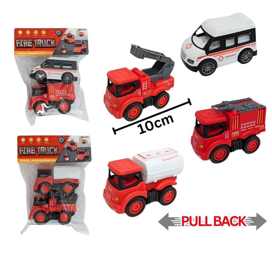 P/B Fire/EmergTruck 2pcs PBH JEUX - Bas de Noël
