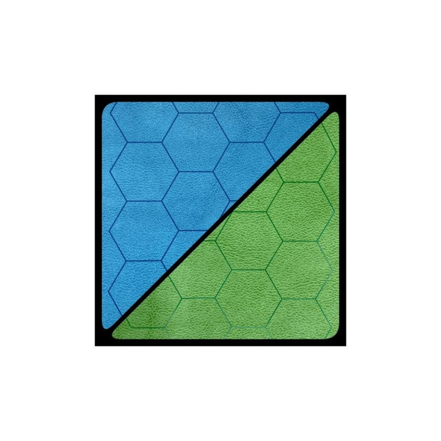 Mat: 1â Hex 2 Sided Blue / Green Megamat (Two Color Mat) JEUX - Cartes et Accessoires