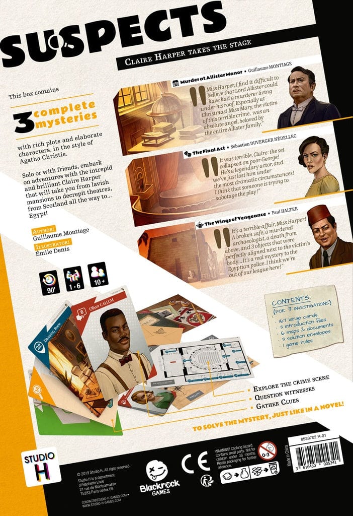 Suspects (EN) JEUX - Détective & évasion