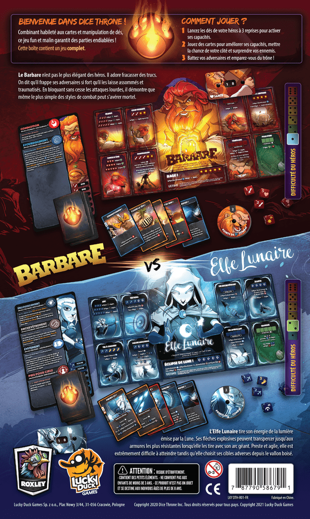 Dice Throne Sais. 1 - Barbare contre Elfe Lunaire (FR) JEUX - Famille